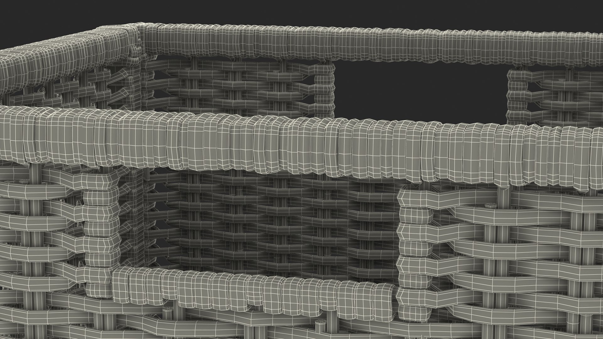 Rattan Storage Basket Black 3D model TurboSquid 1853426