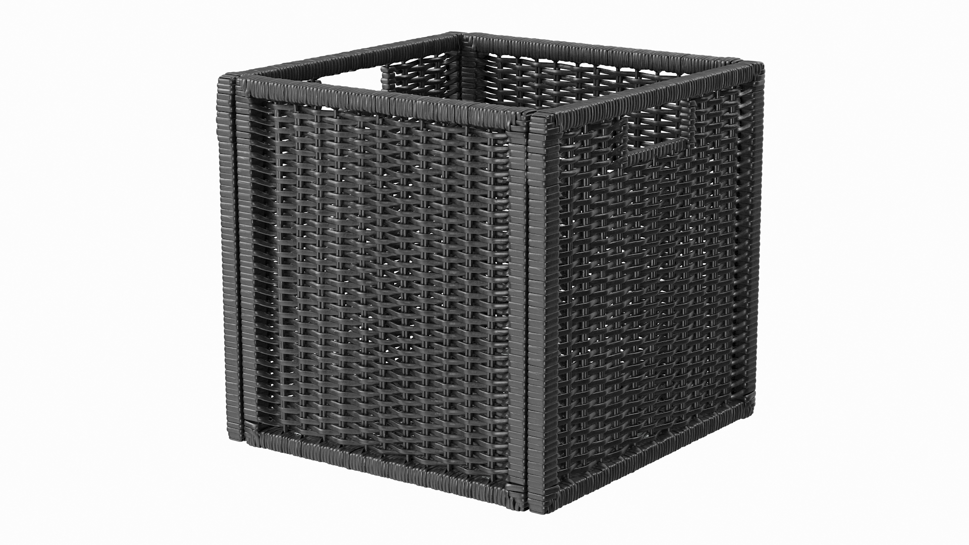 Rattan Storage Basket Black 3D Model TurboSquid 1853426