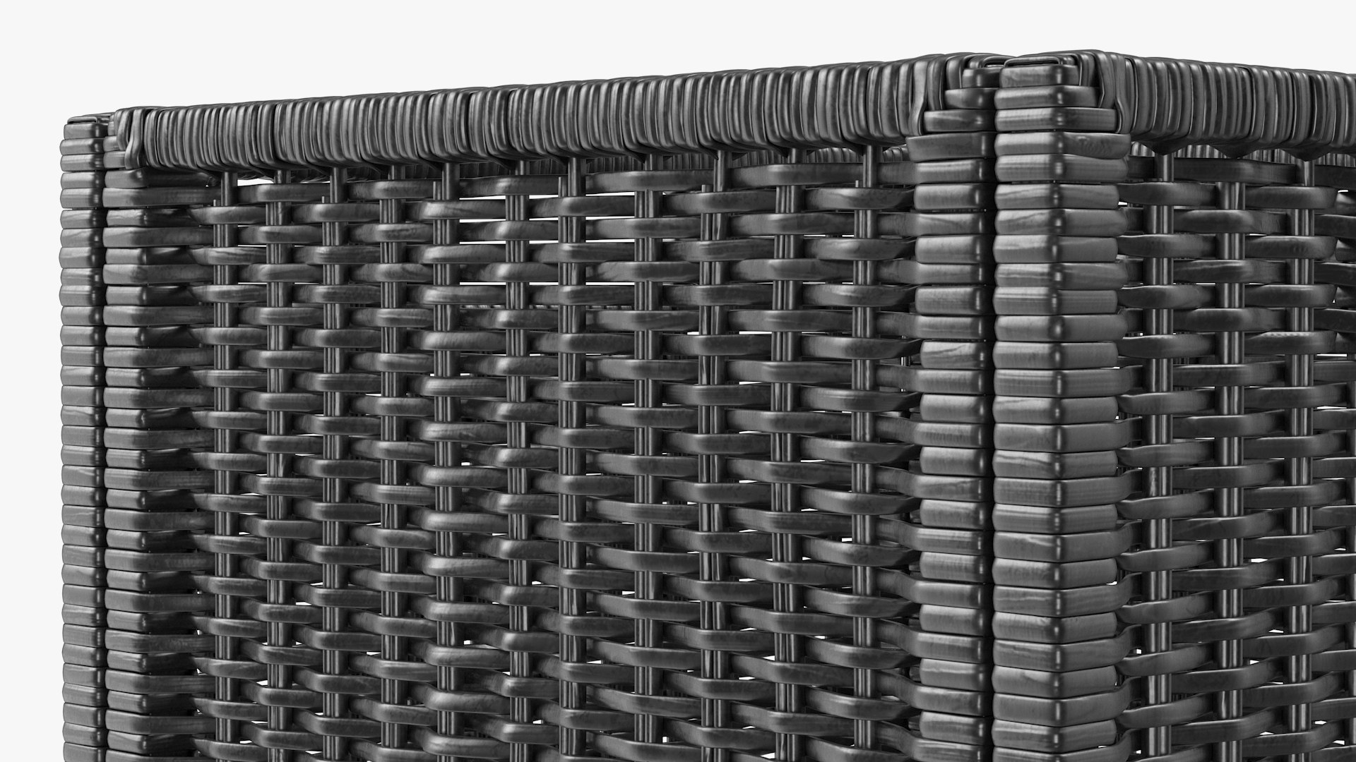 Rattan Storage Basket Black 3D model TurboSquid 1853426