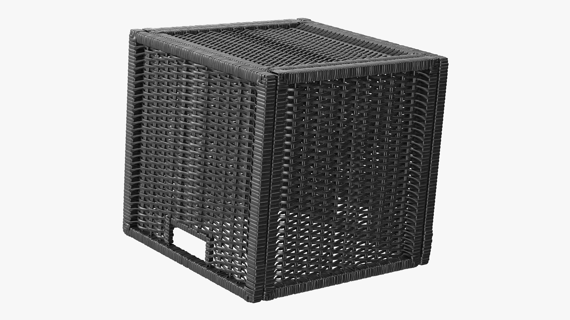 Rattan Storage Basket Black 3D model TurboSquid 1853426