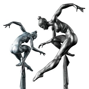 3D Dancerwithfabricsculpture