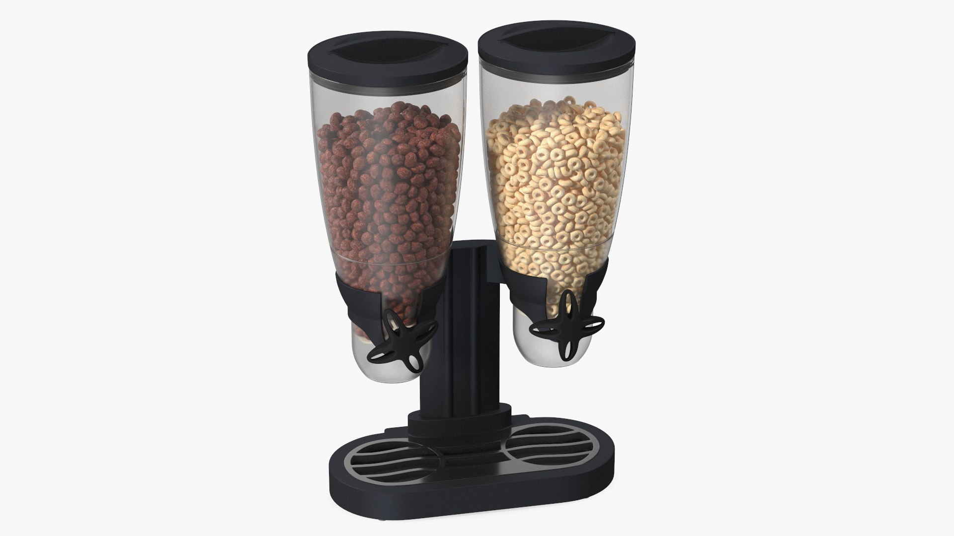 Dispensers for Dry Food with Cereal Black 3D model preview
