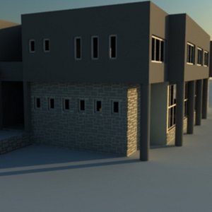 university complex campus 3d max