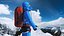 3D Fully Equipped High Altitude Climber Blue