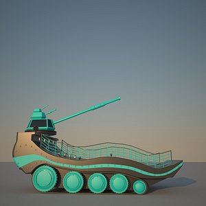 scifi smooth tank 3D model