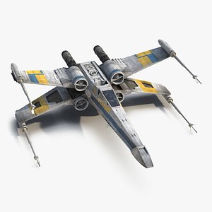 Star Wars X-Wing Starfighter Blue 3D Model