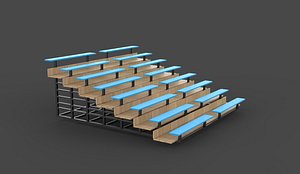 3D wooden planks 3D model