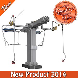 3d model cableway corner pillar