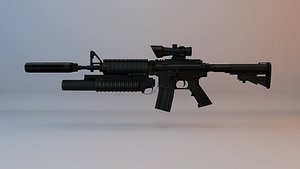 modern military rifle 3D model