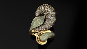 3D ring gold