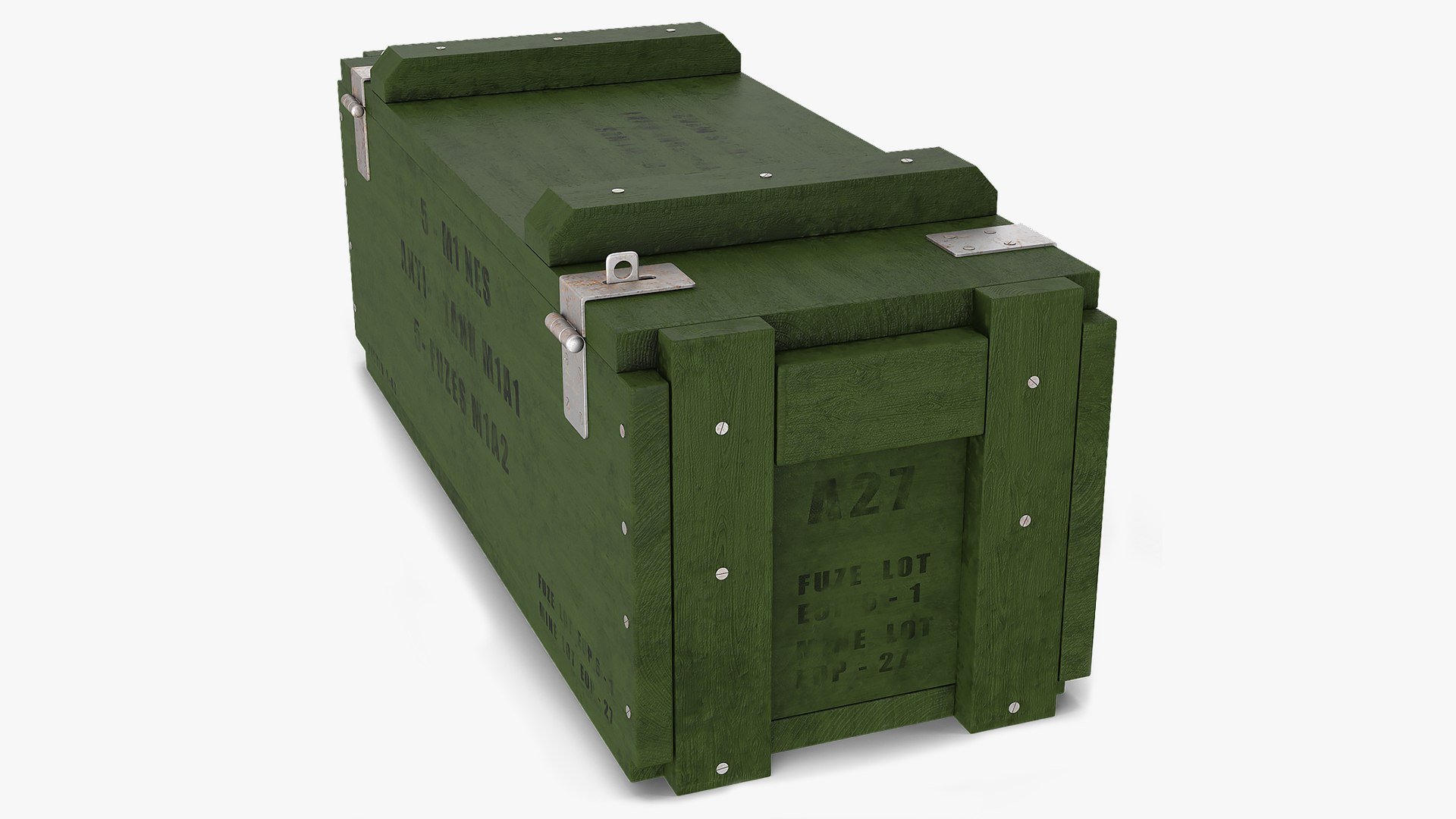 Military Anti-Tank Mine Wooden Crate 3D model preview
