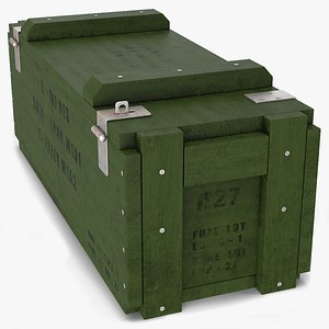 Military Anti-Tank Mine Wooden Crate 3D model