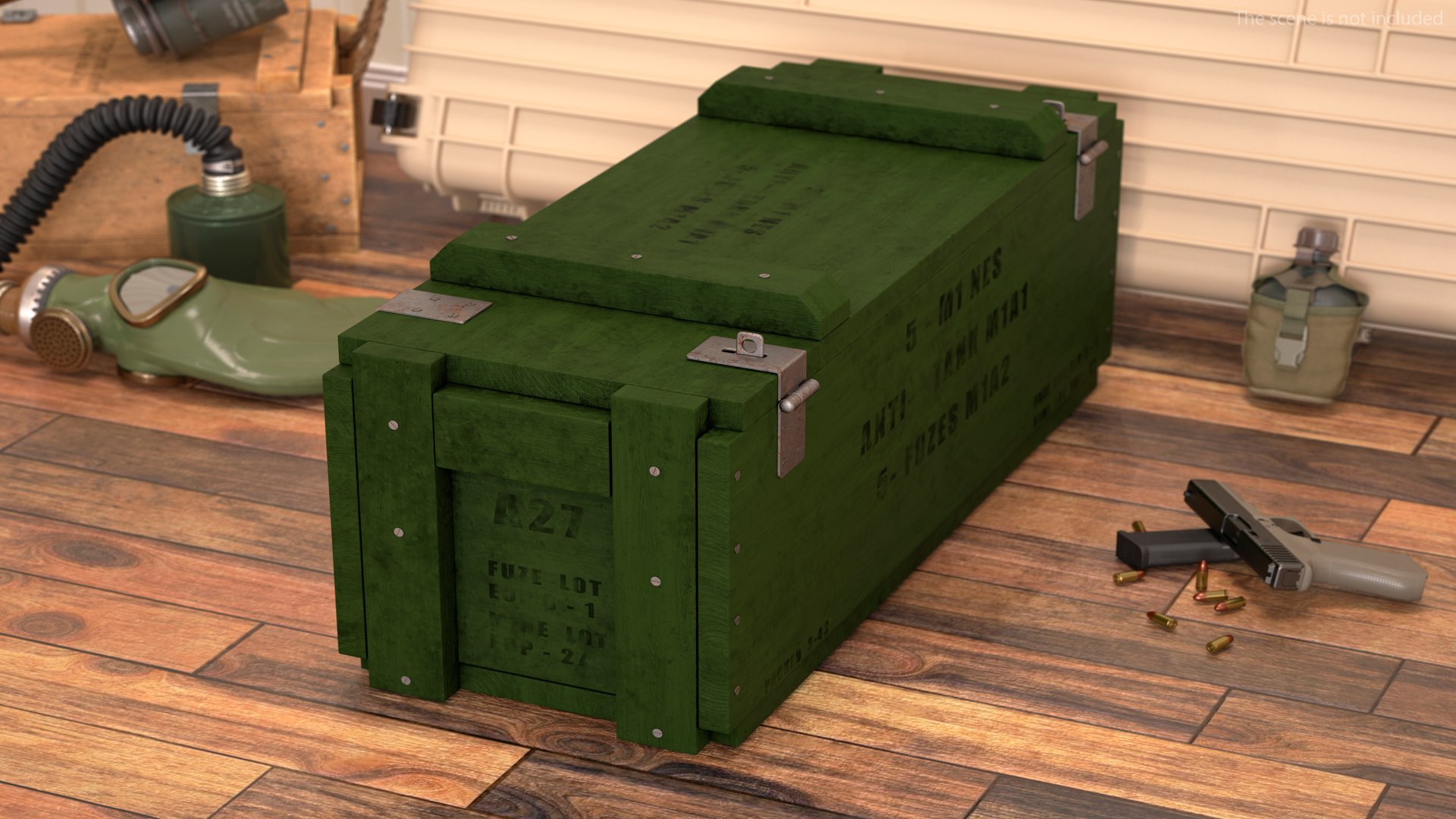 Military Anti-Tank Mine Wooden Crate 3D Model - TurboSquid 2228911