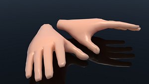3D model cartoon hand