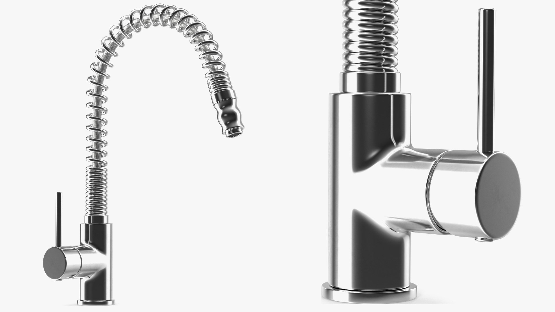 Single Lever Pullout Kitchen Tap 3D model preview