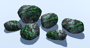 6 Low Poly Rocks
