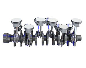 3D v12 engine cylinders