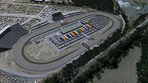 3d track oval race model