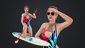 Female Paddleboarder