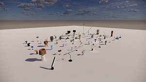 60 Modern Table Lamps - Revit Families Collection 3D model