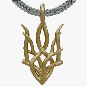 pendant emblem UA 3D model