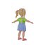 Cartoon girl child blonde