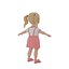 Cartoon girl child blonde