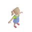 Cartoon girl child blonde
