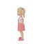 Cartoon girl child blonde