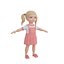 Cartoon girl child blonde