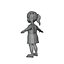 Cartoon girl child blonde