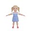 Cartoon girl child blonde