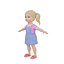 Cartoon girl child blonde