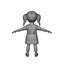 Cartoon girl child blonde