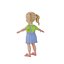 Cartoon girl child blonde