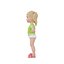 Cartoon girl child blonde