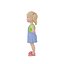 Cartoon girl child blonde