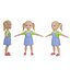 Cartoon girl child blonde