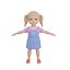 Cartoon girl child blonde
