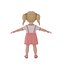 Cartoon girl child blonde