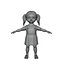 Cartoon girl child blonde
