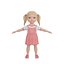 Cartoon girl child blonde