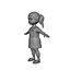 Cartoon girl child blonde