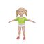 Cartoon girl child blonde