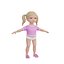 Cartoon girl child blonde