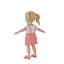 Cartoon girl child blonde