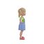 Cartoon girl child blonde