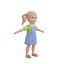 Cartoon girl child blonde