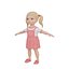 Cartoon girl child blonde