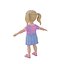 Cartoon girl child blonde